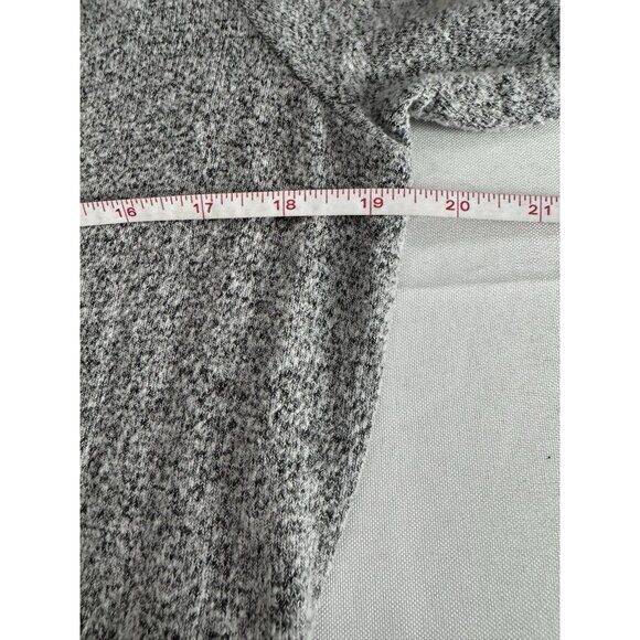 Torrid 1X 14 16 Faux Wrap Asymmetric Gray Midi Dress 3/4 Sleeve Minimalist Chic - Picture 6 of 8